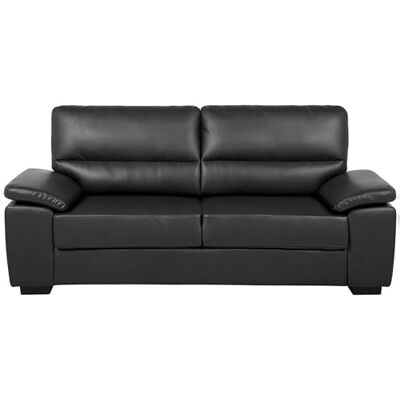 Beliani Canapé Fix 3 Places en Cuir PU Noir Haut de Gamme pour Salon au Style Moderne - Publicité Beliani Canapé Fix 3 Places en Cuir PU Noir Haut de Gamme pour Salon au Style Moderne - Publicité