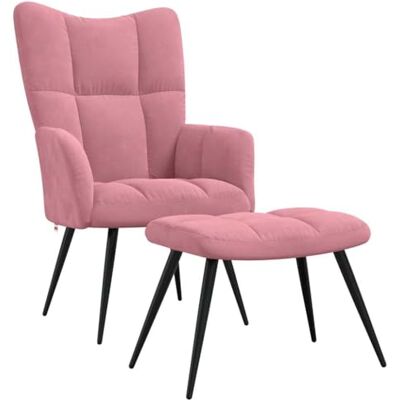vidaXL Chaise de Relaxation avec Repose-Pied Fauteuil de Détente Siège de Relaxation Chaise de Détente Salon Salle de Séjour Rose Velours - Publicité vidaXL Chaise de Relaxation avec Repose-Pied Fauteuil de Détente Siège de Relaxation Chaise de Détente Salon Salle de Séjour Rose Velours - Publicité