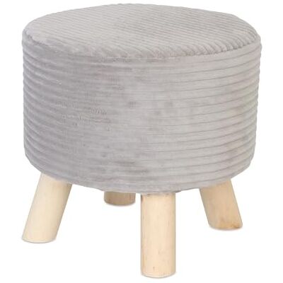Relaxdays Tabouret en Cord, Pieds en Bois, rembourré, H x P : 30 x 30 cm, Rond, Repose-Pieds, Salon, Gris Clair/Nature - Publicité Relaxdays Tabouret en Cord, Pieds en Bois, rembourré, H x P : 30 x 30 cm, Rond, Repose-Pieds, Salon, Gris Clair/Nature - Publicité