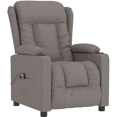 vidaXL Fauteuil Inclinable Électrique, Fauteuil de Relaxation avec Dossier et Repose-Pied, Fauteuil Releveur, Siège de Salle de Séjour Salon Intérieur, Moderne, Taupe Tissu - Publicité vidaXL Fauteuil Inclinable Électrique, Fauteuil de Relaxation avec Dossier et Repose-Pied, Fauteuil Releveur, Siège de Salle de Séjour Salon Intérieur, Moderne, Taupe Tissu - Publicité