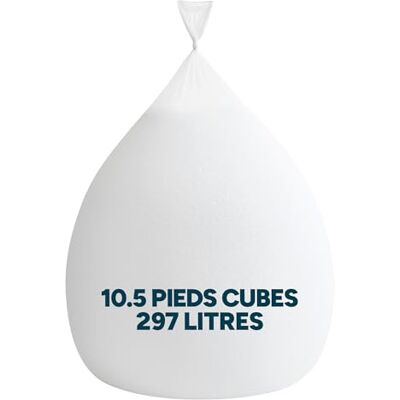 Icon Remplissage Pouf, 10.5 Pieds Cubes, 297 litres, Blanc, Billes Polystyrène pour Remplissage Pouf, Perles en EPS Rembourrage, Fabriqué en Europe - Publicité Icon Remplissage Pouf, 10.5 Pieds Cubes, 297 litres, Blanc, Billes Polystyrène pour Remplissage Pouf, Perles en EPS Rembourrage, Fabriqué en Europe - Publicité
