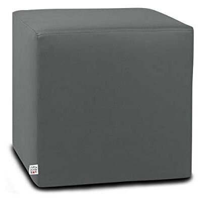 ARKETICOM Dado Pouf Design Cube Repose Pied Tabouret Cuir Dehoussable Gris 35x35 - Publicité ARKETICOM Dado Pouf Design Cube Repose Pied Tabouret Cuir Dehoussable Gris 35x35 - Publicité