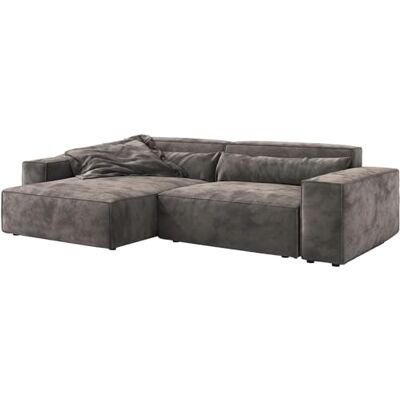 DELIFE - Sirpio XL 270x170 cm - Khakibraun Microfibre - Chaise réglable - Sofa - Publicité DELIFE - Sirpio XL 270x170 cm - Khakibraun Microfibre - Chaise réglable - Sofa - Publicité
