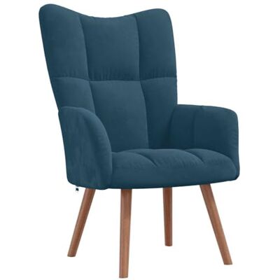 vidaXL Chaise de Relaxation Fauteuil de Détente Siège de Relaxation Chaise de Détente Salon Salle de Séjour Intérieur Bleu Velours - Publicité vidaXL Chaise de Relaxation Fauteuil de Détente Siège de Relaxation Chaise de Détente Salon Salle de Séjour Intérieur Bleu Velours - Publicité