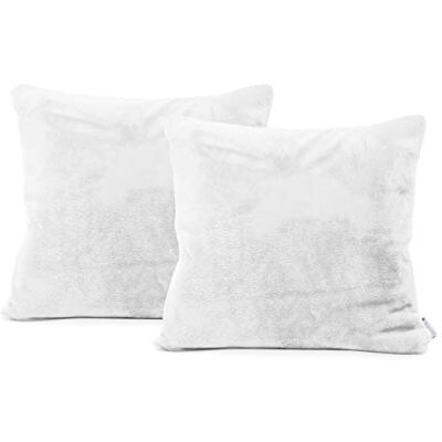DecoKing Lot de 2 Housses de Coussin en Microfibre avec Fermeture éclair Blanc Mic 45 x 45 cm - Publicité DecoKing Lot de 2 Housses de Coussin en Microfibre avec Fermeture éclair Blanc Mic 45 x 45 cm - Publicité
