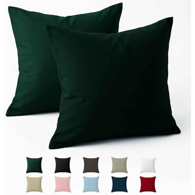 Dreamzie Taie Oreiller 60x60 Coton Renforcé (Set de 2) Vert Tissage serré de 57 Fils/cm² Taie Oreiller 60 x 60 cm Certifié Oeko Tex - Publicité Dreamzie Taie Oreiller 60x60 Coton Renforcé (Set de 2) Vert Tissage serré de 57 Fils/cm² Taie Oreiller 60 x 60 cm Certifié Oeko Tex - Publicité