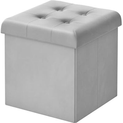 WOLTU Pouf Rangement, Pouf Coffre, Tabouret Rangement, en Velours avec Couvercle, Espace de Stockage, Gain de Place, 37,5x37,5x38 cm, Gris Clair - Publicité WOLTU Pouf Rangement, Pouf Coffre, Tabouret Rangement, en Velours avec Couvercle, Espace de Stockage, Gain de Place, 37,5x37,5x38 cm, Gris Clair - Publicité