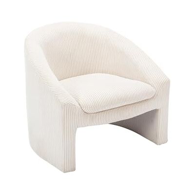 Unique Fauteuil en Velours côtelé créme OSSANA - Publicité Unique Fauteuil en Velours côtelé créme OSSANA - Publicité