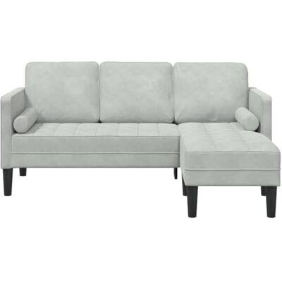 Canapé en tissu gris clair vidaXL 3 places - Mobilier de salon - Publicité Canapé en tissu gris clair vidaXL 3 places - Mobilier de salon - Publicité