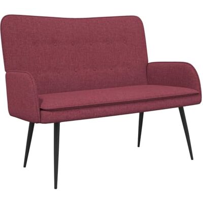 vidaXL Sofa 2 places Bordeaux 115 x 61 x 87 cm Tissu, Canapé 2 places moderne, avec accoudoirs, compact et tendance, parfait pour se détendre dans le salon - Publicité vidaXL Sofa 2 places Bordeaux 115 x 61 x 87 cm Tissu, Canapé 2 places moderne, avec accoudoirs, compact et tendance, parfait pour se détendre dans le salon - Publicité