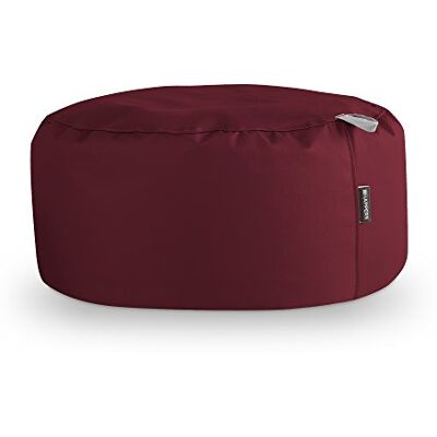 Happers Pouf Rond Similicuir Intérieur Grenat - Publicité Happers Pouf Rond Similicuir Intérieur Grenat - Publicité