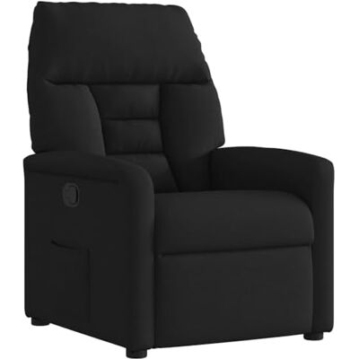 vidaXL Fauteuil inclinable Noir Tissu - Publicité vidaXL Fauteuil inclinable Noir Tissu - Publicité