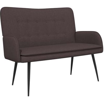 vidaXL Sofa 2 places Marron foncé 115 x 61 x 87 cm Tissu, Canapé 2 places moderne, avec accoudoirs, compact et tendance, parfait pour se détendre dans le salon - Publicité vidaXL Sofa 2 places Marron foncé 115 x 61 x 87 cm Tissu, Canapé 2 places moderne, avec accoudoirs, compact et tendance, parfait pour se détendre dans le salon - Publicité