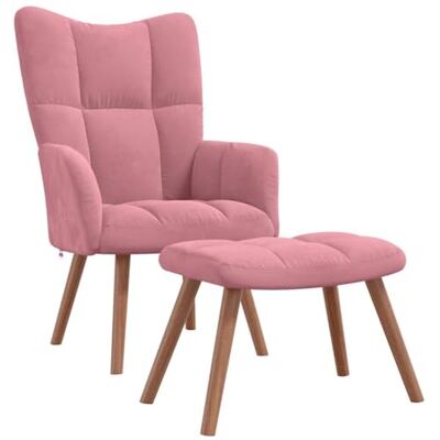vidaXL Chaise de Relaxation avec Repose-Pied Fauteuil de Détente Siège de Relaxation Chaise de Détente Salon Salle de Séjour Rose Velours - Publicité vidaXL Chaise de Relaxation avec Repose-Pied Fauteuil de Détente Siège de Relaxation Chaise de Détente Salon Salle de Séjour Rose Velours - Publicité