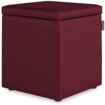 Happers Pouf Cube Rangement en Similicuir pour Salon ou Chambre Grenat - Publicité Happers Pouf Cube Rangement en Similicuir pour Salon ou Chambre Grenat - Publicité
