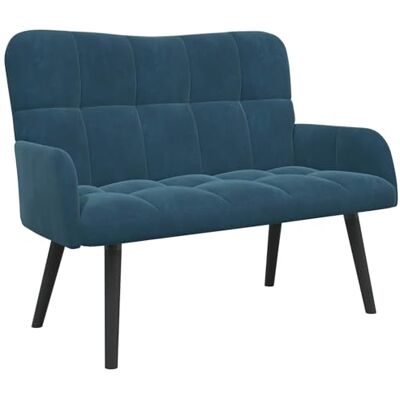 vidaXL Canapé Deux Places Bleu 115 x 61 x 87 cm Velours, Canapé en Velours Chic, loveseat Moderne, canapé Compact pour Petits espaces, Confort avec Pieds en Bois - Publicité vidaXL Canapé Deux Places Bleu 115 x 61 x 87 cm Velours, Canapé en Velours Chic, loveseat Moderne, canapé Compact pour Petits espaces, Confort avec Pieds en Bois - Publicité