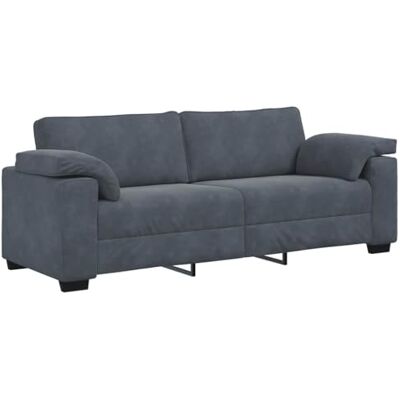 vidaXL Canapé à 3 Places Gris foncé 220x77x82 cm Velours, canapé, canapé Trois Places, canapé 3 Places en Velours, Divan, canapé en Velours - Publicité vidaXL Canapé à 3 Places Gris foncé 220x77x82 cm Velours, canapé, canapé Trois Places, canapé 3 Places en Velours, Divan, canapé en Velours - Publicité