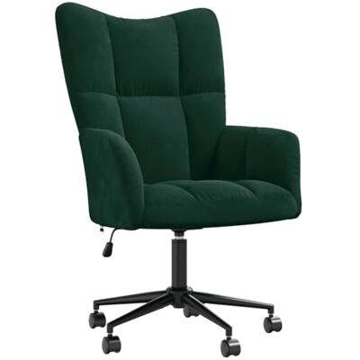 vidaXL Chaise de Relaxation Fauteuil de Détente Siège de Relaxation Chaise de Détente Salon Salle de Séjour Intérieur Vert Foncé Velours - Publicité vidaXL Chaise de Relaxation Fauteuil de Détente Siège de Relaxation Chaise de Détente Salon Salle de Séjour Intérieur Vert Foncé Velours - Publicité