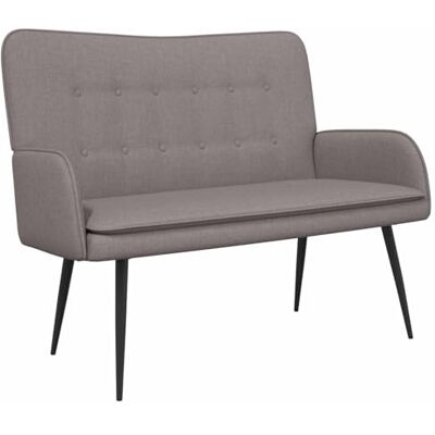 vidaXL Sofa 2 places Taupe 115 x 61 x 87 cm Tissu, Canapé 2 places moderne, avec accoudoirs, compact et tendance, parfait pour se détendre dans le salon - Publicité vidaXL Sofa 2 places Taupe 115 x 61 x 87 cm Tissu, Canapé 2 places moderne, avec accoudoirs, compact et tendance, parfait pour se détendre dans le salon - Publicité