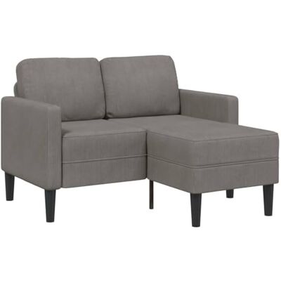 vidaXL Canapé 2 Places avec méridienne en L Gris Clair 125 cm Lin, canapé 2 Places de Chambre, Causeuse, canapé Deux Places - Publicité vidaXL Canapé 2 Places avec méridienne en L Gris Clair 125 cm Lin, canapé 2 Places de Chambre, Causeuse, canapé Deux Places - Publicité