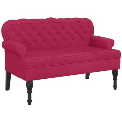 vidaXL Banc avec Dossier, Canapé avec Accoudoir, Banquette avec Pieds en Bois, Siège de Salon Salle de Séjour, Moderne, Bordeaux Velours - Publicité vidaXL Banc avec Dossier, Canapé avec Accoudoir, Banquette avec Pieds en Bois, Siège de Salon Salle de Séjour, Moderne, Bordeaux Velours - Publicité