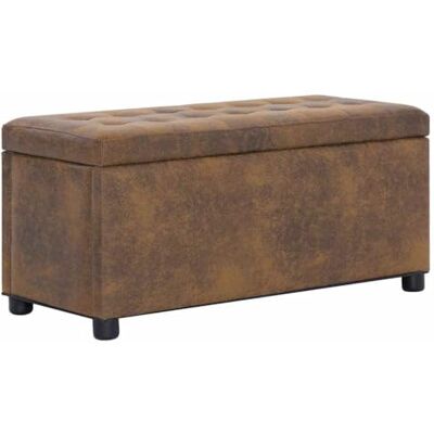 vidaXL Pouf de Rangement Tabouret Banc d'Entrée Coffre de Rangement Siège Banquette Repose-Pieds Table Basse Salon Salle de Séjour Marron Similicuir Daim - Publicité vidaXL Pouf de Rangement Tabouret Banc d'Entrée Coffre de Rangement Siège Banquette Repose-Pieds Table Basse Salon Salle de Séjour Marron Similicuir Daim - Publicité