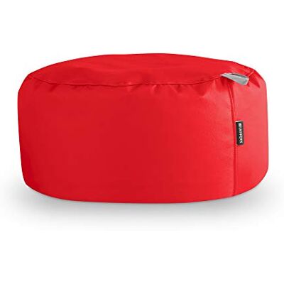 Happers Pouf Rond Similicuir Intérieur Rouge - Publicité Happers Pouf Rond Similicuir Intérieur Rouge - Publicité