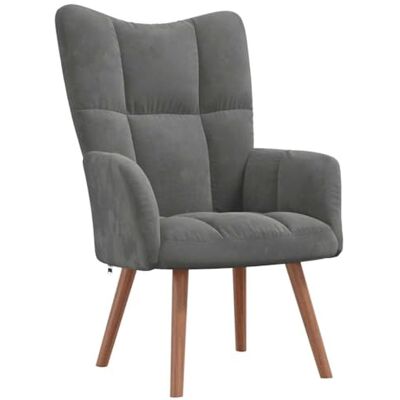 vidaXL Chaise de Relaxation Fauteuil de Détente Siège de Relaxation Chaise de Détente Salon Salle de Séjour Intérieur Gris Foncé Velours - Publicité vidaXL Chaise de Relaxation Fauteuil de Détente Siège de Relaxation Chaise de Détente Salon Salle de Séjour Intérieur Gris Foncé Velours - Publicité