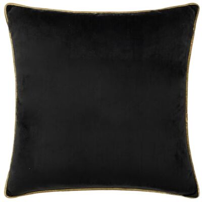 furn. Coussin Meridian Garni de Plumes – Coussin décoratif Luxueux en Velours passepoilé contrasté (Noir/Or – 45x45cm) - Publicité furn. Coussin Meridian Garni de Plumes – Coussin décoratif Luxueux en Velours passepoilé contrasté (Noir/Or – 45x45cm) - Publicité