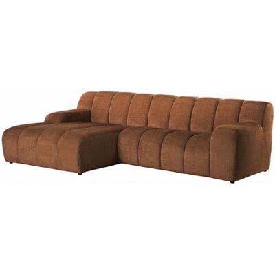 Unique Canapé d'angle Gauche en Tissu Chenille Terracotta BELADON - Publicité Unique Canapé d'angle Gauche en Tissu Chenille Terracotta BELADON - Publicité