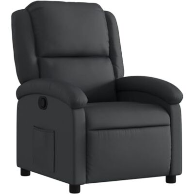 vidaXL Fauteuil Inclinable, Chaise de Relaxation avec Dossier et Repose-Pied Réglables, Siège avec Accoudoirs Salon, Moderne, Noir Cuir Véritable - Publicité vidaXL Fauteuil Inclinable, Chaise de Relaxation avec Dossier et Repose-Pied Réglables, Siège avec Accoudoirs Salon, Moderne, Noir Cuir Véritable - Publicité