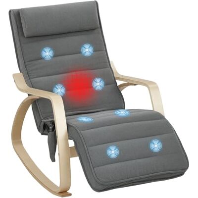 HOMCOM Fauteuil à bascule avec fonction massage, chauffage, appuie-tête, repose-pieds, fauteuil, fauteuil de relaxation avec aspect velours, fauteuil de lecture, fauteuil oscillant pour salon, chambre - Publicité HOMCOM Fauteuil à bascule avec fonction massage, chauffage, appuie-tête, repose-pieds, fauteuil, fauteuil de relaxation avec aspect velours, fauteuil de lecture, fauteuil oscillant pour salon, chambre - Publicité