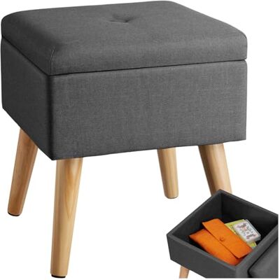tectake ® Tabouret Repose Pied Pouf avec Rangement Pouf Salon carré Aspect Lin jusqu'à 300 kg Pieds en Bois Couvercle Amovible Design Moderne Cosy pour Coiffeuse, Salon, Chambre, Bureau, entrée - Publicité tectake ® Tabouret Repose Pied Pouf avec Rangement Pouf Salon carré Aspect Lin jusqu'à 300 kg Pieds en Bois Couvercle Amovible Design Moderne Cosy pour Coiffeuse, Salon, Chambre, Bureau, entrée - Publicité