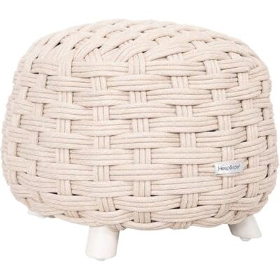 Hespéride Pouf de Jardin Rond OBBAE – Assise Extérieure Confortable – Structure Aluminium et Tressage en Texaline Résistant – Couleur Beige Lin – Usage Terrasse, Balcon, Salon - Publicité Hespéride Pouf de Jardin Rond OBBAE – Assise Extérieure Confortable – Structure Aluminium et Tressage en Texaline Résistant – Couleur Beige Lin – Usage Terrasse, Balcon, Salon - Publicité