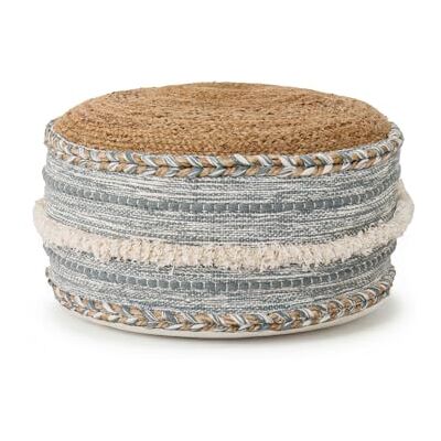 Happers Pouf en jute coton Magi. Repose-pieds, tabouret bas, ottoman, design exclusif avec rembourrage inclus - Publicité Happers Pouf en jute coton Magi. Repose-pieds, tabouret bas, ottoman, design exclusif avec rembourrage inclus - Publicité