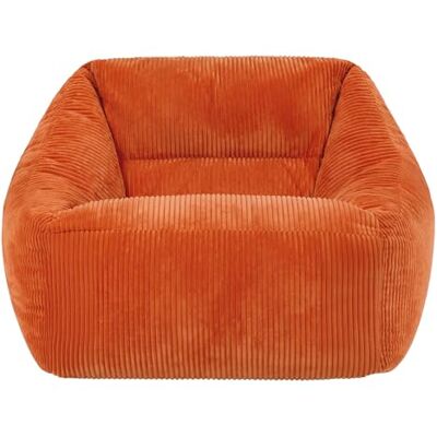 Icon Natalia Fauteuil Pouf Velours Côtelé, Gros Pouf avec Remplissage, Fauteuil Salon Confortable, 1 Place, Chaise Chambre, Meuble Salon, Orange - Publicité Icon Natalia Fauteuil Pouf Velours Côtelé, Gros Pouf avec Remplissage, Fauteuil Salon Confortable, 1 Place, Chaise Chambre, Meuble Salon, Orange - Publicité