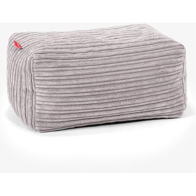 Lounge Pug Petit Pouf Repose Pied en Velours Côtelé, Repose-Pieds Ottoman, Siège Supplémentaire pour Salon, Entrée, Bureau, Argent Aluminium - Publicité Lounge Pug Petit Pouf Repose Pied en Velours Côtelé, Repose-Pieds Ottoman, Siège Supplémentaire pour Salon, Entrée, Bureau, Argent Aluminium - Publicité