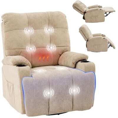 FLEXISPOT XR7 Curve Fauteuil Relax Électrique Pivotant et à Bascule,Fauteuil Allaitement,Massage 8 Points Chauffant,Inclinable 105–165°,USB&Type-C,Idéal Salon et Home Cinéma,Charge 200 kg, Beige - Publicité FLEXISPOT XR7 Curve Fauteuil Relax Électrique Pivotant et à Bascule,Fauteuil Allaitement,Massage 8 Points Chauffant,Inclinable 105–165°,USB&Type-C,Idéal Salon et Home Cinéma,Charge 200 kg, Beige - Publicité