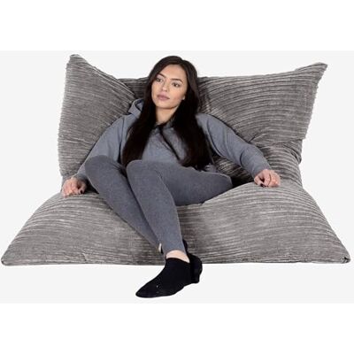 Lounge Pug Pouf Coussin Géant XXL en Velours Côtelé Grand Coussin d'assise, Pouf Intérieur et Extérieur, Maniable & Polyvalent Anthracite - Publicité Lounge Pug Pouf Coussin Géant XXL en Velours Côtelé Grand Coussin d'assise, Pouf Intérieur et Extérieur, Maniable & Polyvalent Anthracite - Publicité