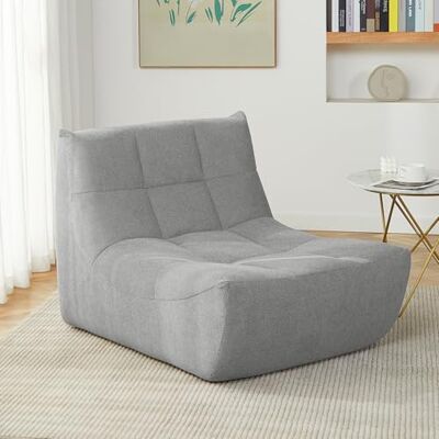 EUGAD Fauteuil de Sol Rembourré, Canapé Paresseux avec Dossir, Housse Amovible, pour Salon, Chambre, Balcon, 98x84x73 cm, en Tissu Éponge, Gris, 0034XXY - Publicité EUGAD Fauteuil de Sol Rembourré, Canapé Paresseux avec Dossir, Housse Amovible, pour Salon, Chambre, Balcon, 98x84x73 cm, en Tissu Éponge, Gris, 0034XXY - Publicité
