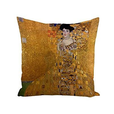 Fabulous Housse de Coussin Peinture Gustav Klimt Portrait d'Adèle Bloch Bauer I Art Vintage Original Or Doré 40x40cm - Publicité Fabulous Housse de Coussin Peinture Gustav Klimt Portrait d'Adèle Bloch Bauer I Art Vintage Original Or Doré 40x40cm - Publicité