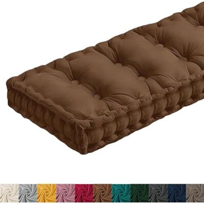 Yuly Coussin de Banc Interieur avec Poignée, Épaisseur 10 cm, Velours Coussin Banc pour Banquette Fenêtre, Interieur/Salon de Jardin Exterieur, Taille Personnalisée (Brun,80x40x10cm) - Publicité Yuly Coussin de Banc Interieur avec Poignée, Épaisseur 10 cm, Velours Coussin Banc pour Banquette Fenêtre, Interieur/Salon de Jardin Exterieur, Taille Personnalisée (Brun,80x40x10cm) - Publicité