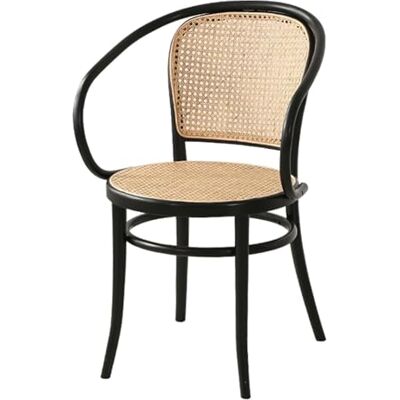 esmen Fauteuil Vintage en rotin, Fauteuil de Loisirs en Osier Naturel for Chambre à Coucher, Salon de Lecture, Balcon, détente(Svart) - Publicité esmen Fauteuil Vintage en rotin, Fauteuil de Loisirs en Osier Naturel for Chambre à Coucher, Salon de Lecture, Balcon, détente(Svart) - Publicité