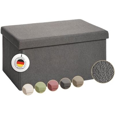 Laleni Coffre de Rangement Solide Pouf Coffre Rangementt 76x38x38 cm Banc Coffre Rangementt Tabouret Rangementt Storage Ottoman Teddy Coffre Rangementt pour Enfants en Teddy Anthracite - Publicité Laleni Coffre de Rangement Solide Pouf Coffre Rangementt 76x38x38 cm Banc Coffre Rangementt Tabouret Rangementt Storage Ottoman Teddy Coffre Rangementt pour Enfants en Teddy Anthracite - Publicité