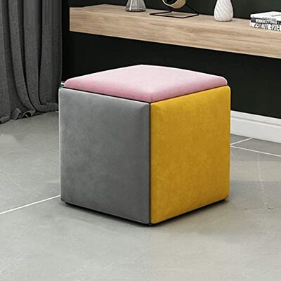 wangk Canapé carré empilable – Tabouret ottoman gigogne 5 en 1, siège cube repose-pieds, pouf convertible pour salon, chambre à coucher, repose-pieds empilable, meuble polyvalent et élégant - Publicité wangk Canapé carré empilable – Tabouret ottoman gigogne 5 en 1, siège cube repose-pieds, pouf convertible pour salon, chambre à coucher, repose-pieds empilable, meuble polyvalent et élégant - Publicité