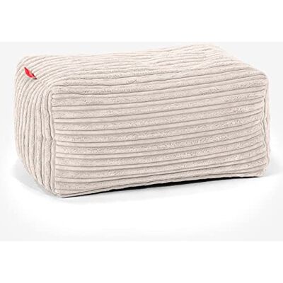 Lounge Pug Petit Pouf Repose Pied en Velours Côtelé, Repose-Pieds Ottoman, Siège Supplémentaire pour Salon, Entrée, Bureau, Ivoire - Publicité Lounge Pug Petit Pouf Repose Pied en Velours Côtelé, Repose-Pieds Ottoman, Siège Supplémentaire pour Salon, Entrée, Bureau, Ivoire - Publicité
