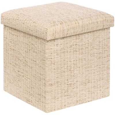 ATMOSPHERA CREATEUR D'INTERIEUR Atmosphera Pouf Coffre Pliable olma 38x38cm Creme - Publicité ATMOSPHERA CREATEUR D'INTERIEUR Atmosphera Pouf Coffre Pliable olma 38x38cm Creme - Publicité