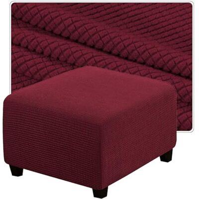 RTSFKFS Housse de Pouf Carré 35x35 50x50 40x40 45x45 60x60 100x100 Housse Décorative et Protège-Pouf sur Mesure for Repose-Pieds, Tabouret et Boubou for Salon(Wine Red,18in/45cm) - Publicité RTSFKFS Housse de Pouf Carré 35x35 50x50 40x40 45x45 60x60 100x100 Housse Décorative et Protège-Pouf sur Mesure for Repose-Pieds, Tabouret et Boubou for Salon(Wine Red,18in/45cm) - Publicité