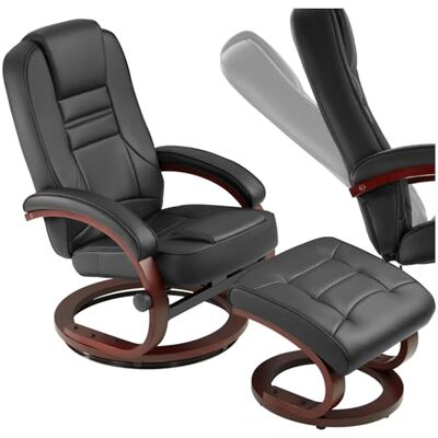 tectake ® Fauteuil Relax à Pied Rond Dossier inclinable, Pivotant à 360°, Tabouret Repose Pieds Inclus, Fauteuil Salon Chambre 102 x 68 x 77-109 cm, Chaise a Bascule Relaxation Meuble Salon, Noir - Publicité tectake ® Fauteuil Relax à Pied Rond Dossier inclinable, Pivotant à 360°, Tabouret Repose Pieds Inclus, Fauteuil Salon Chambre 102 x 68 x 77-109 cm, Chaise a Bascule Relaxation Meuble Salon, Noir - Publicité