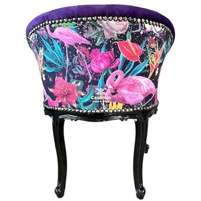 CasAmin Home & Living Chaise à cocktail style baroque français velours jaune nostalgique chaise de bar velours tufté imprimé jungle coloré pour décoration de la maison pour salon - Publicité CasAmin Home & Living Chaise à cocktail style baroque français velours jaune nostalgique chaise de bar velours tufté imprimé jungle coloré pour décoration de la maison pour salon - Publicité